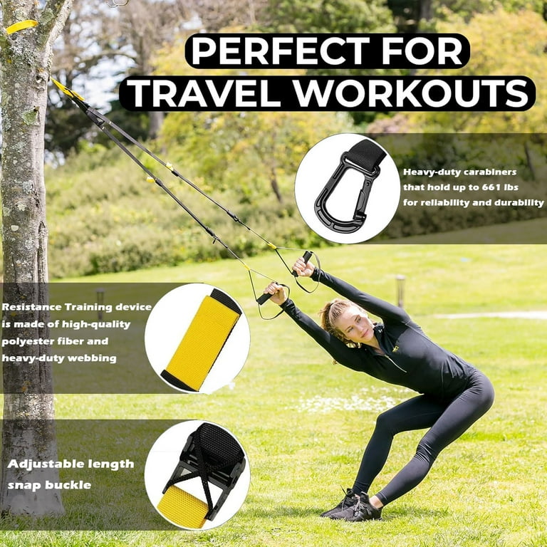 WQQQW Suspension Trainer System, Resistance Training Kit for Cross
