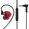 thumbnail image 2 of Auriculares Auriculares con cable Auriculares con micrófono incorporado Auriculares con control en línea con conector de 3,5 mm, rojo Inevent EL003439-04B, 2 of 7