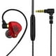 thumbnail image 2 of Auriculares Auriculares con cable Auriculares con micrófono incorporado Auriculares con control en línea con conector de 3,5 mm, rojo Monstrate EL003439-04B, 2 of 2