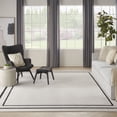 thumbnail image 4 of Nourison Essentials 10' x 14' Ivory/Black Contemporary Bordered Indoor/Outdoor Area Rug, 4 of 10