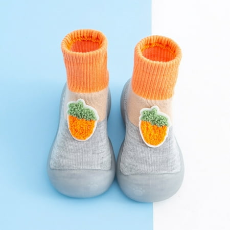 

Gubotare Baby Booties Baby Booties Hand Knitting Crochet Boy and Girl Cozy Shoes Gray 18 Months