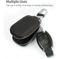 thumbnail image 3 of HSHDLDF Car Key Case, Genuine First Layer Cowhide Leather Smart Keychain Holder Bag with Metal Keychain & Zipper Leather Bag for Remote Key Fob-[Black], 3 of 7