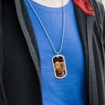 thumbnail image 3 of Christmas Jolly Holidays Santa Graphic Military Dog Tag Pendant Necklace with Chain, 3 of 5