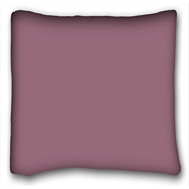 WinHome Mauve Taupe Solid Color Toss Throw Pillow Case Cases Cover