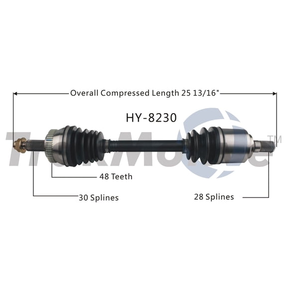 CV Axle Shaft Fits select: 2012-2017 HYUNDAI AZERA