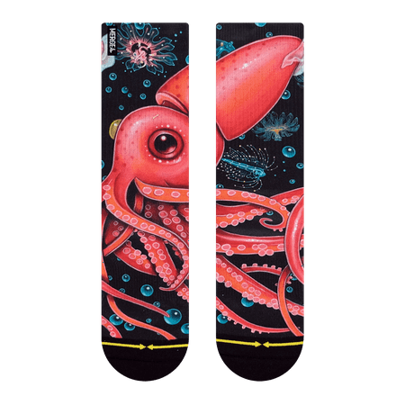

Giant Strawberry Squid Crew Socks With Art From Umijoo