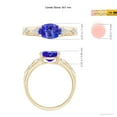 thumbnail image 4 of Angara Natural 1.9 Ct. Tanzanite with Diamond Classic Ring in 14K Yellow Gold for Women (Ring Size: 3), 4 of 9