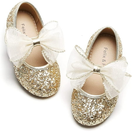 

Toddler Little Girl Dress Shoes - Girl Mary Jane Flats Party School Wedding