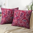 thumbnail image 3 of LALILO Throw Pillow Covers Traditional Asian Paisley Boho Vintage Cushion Cover 18" x 18", 2 Pack, 3 of 6