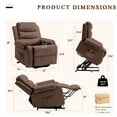 thumbnail image 2 of Korser Small Power Lift Recliner Chair for Elderly with Memory Function Linen for Living Room,Brown, 2 of 8