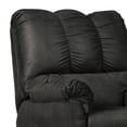 thumbnail image 3 of Fabric Upholstered Rocker Recliner with Tufted Backrest, Black, 3 of 3