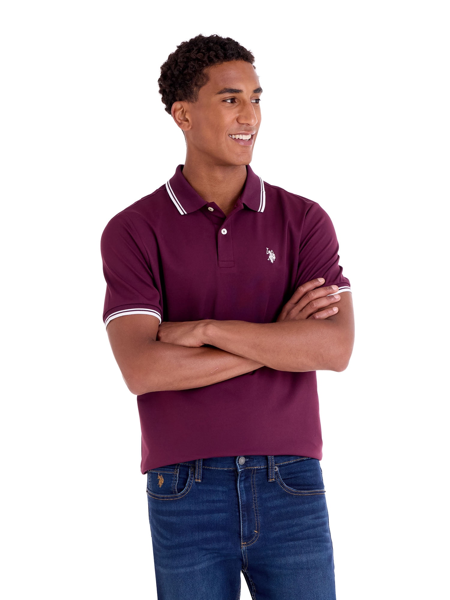 U.S. Polo Assn. Men's Performance Interlock Polo Shirt