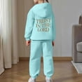 thumbnail image 5 of SJLDQY Girls Outfits Set Casual Letter Print Hoodie Pants Comfy Two Piece Outfit For Toddler Kids Cozy Fall Winter Clothing, 5 of 7