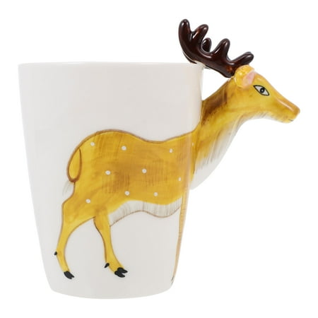 

FRCOLOR Sika Deer Mug Coffee Cup Creative Ceramic Water Cup Lovely 3D Coffee Cup