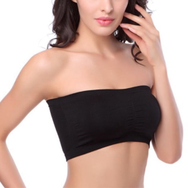 Sujetador inalámbrico Sujetadores sin tirantes Cierre de tirón de plomo Ropa interior Buena elasticidad Easy Matching para vestidos Off Hombro Ropa Fiesta Negro Methold AP008612-04B