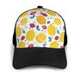 thumbnail image 3 of Yiaed Strawberry Lemon Print Baseball Cap Dad Hat Polo Style Plain Blank Adjustable Size, 3 of 5