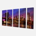thumbnail image 2 of Brooklyn Bridge and Manhattan at Sunset - Pink - Extra Large Canvas Art Print, 2 of 3