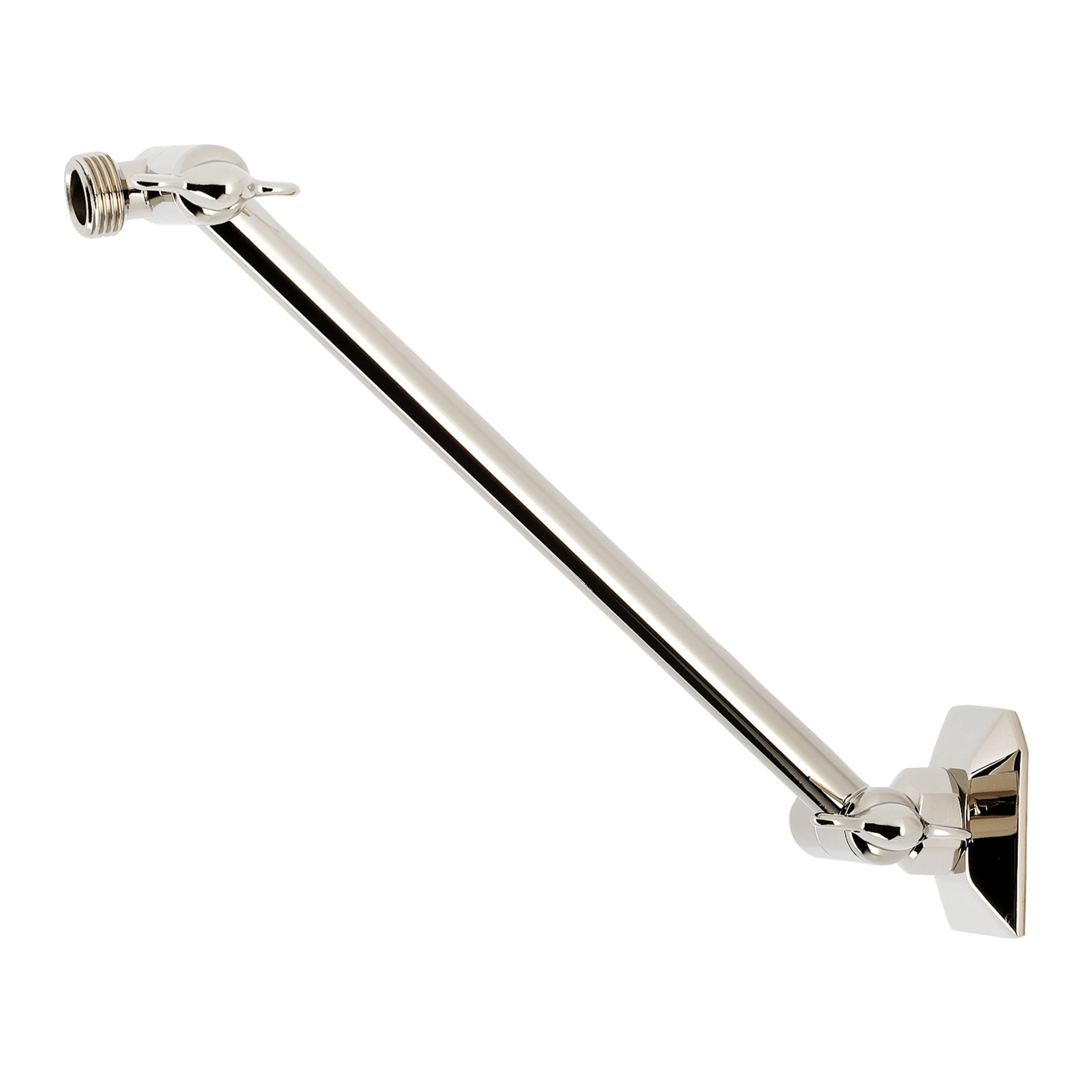 Kingston K153AK26 Trapeze 10" Adjustable High-Low Shower Arm with Hexagon Flange, Polished Nickel