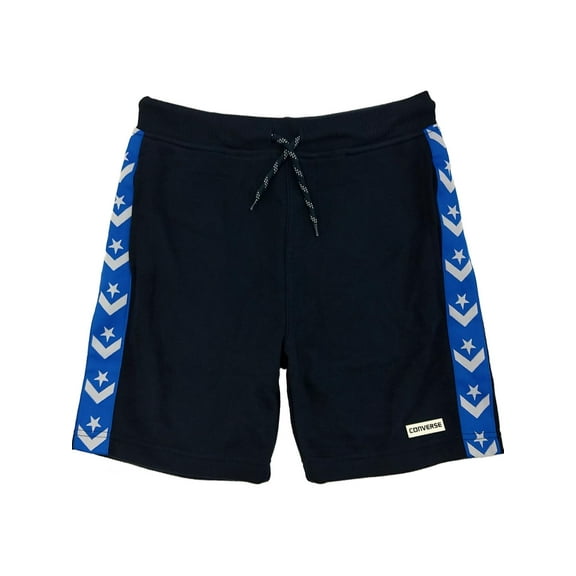 Converse All Star Boys Blue Cotton Blend Athletic Basketball Gym Shorts Large