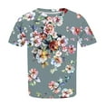 thumbnail image 5 of Patlollav Summer Tops For Women 2024 Casual Plus Size Tshirt Elegant Floral Print Tunic Shirts Cozy Summer Going Out Blouses, 5 of 6