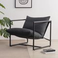 thumbnail image 1 of Zinus Aidan Modern Minimalist Metal Framed Accent Chair with Removable Foam Cushions, Dark Grey, 1 of 9