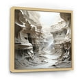 thumbnail image 2 of Designart "Sparse Desert Canyon River I" Canyon Floater Framed Wall Art Prints, 2 of 5