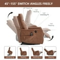 thumbnail image 4 of Brown PU Single Motor Power Lift Recliner Chair with Massage and Heat for Elderly, Heavy Duty Motion Mechanism and One USB for Charging, Max Reclining Angle 155°, 4 of 9