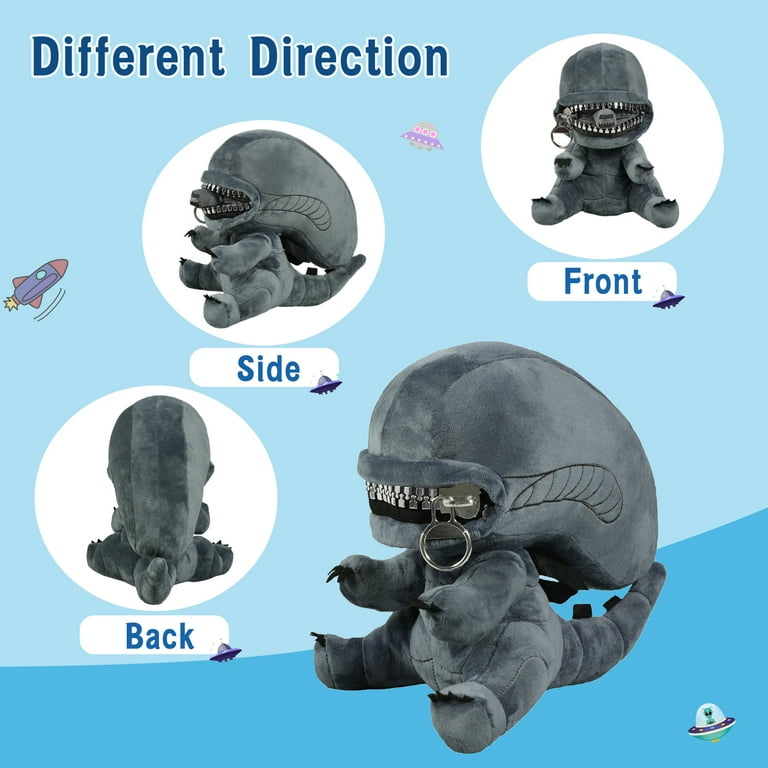Alien Xenomorph Plush- Xenomorph Zipper mouth Plush Cute Stuff