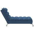 thumbnail image 5 of vidaXL Chaise Lounge with Cushions Blue Fabric, 5 of 9