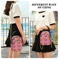 thumbnail image 6 of FORMRS Crossbody Bag for Women Quilted Travel Shoulder Cell Phone Purse with Chain Strap Handbag, Pink Doughnuts, 6 of 7