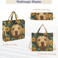 thumbnail image 6 of FORMRS Womens Corduroy Tote Bag Crossbody Shoulder Handbag with Pocket, Flowers and Dog, 6 of 7