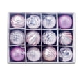 thumbnail image 4 of Yuarrent Bola colgante de plástico para árbol de Navidad, 12 piezas, extraíble, 12 patrones, adorno para oficina, centro comercial, festival, Kits de decoración para fiestas Rosado Yuarrent HA008097-02, 4 of 6