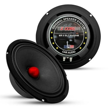 8 Inch Midrange Door Speaker 500W Subwoofer w Aluminum Bullet 4Ω Sub Woofer