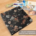 thumbnail image 4 of FORMRS 3 Ring Photo Album 4"x6" Self Adhesive Large Capacity PU Leather Cover, Black Flowers, 4 of 8