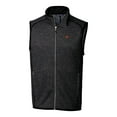 thumbnail image 2 of Men's Cutter & Buck Heather Charcoal Florida Gators Mainsail Sweater-Knit Big & Tall Full-Zip Vest, 2 of 3