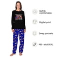 thumbnail image 2 of Funny Hockey Christmas Matching Family Pajamas, Making A Fist Checking You Twice Holiday Pjs For Family And Pet, Black Blue, 2 of 7