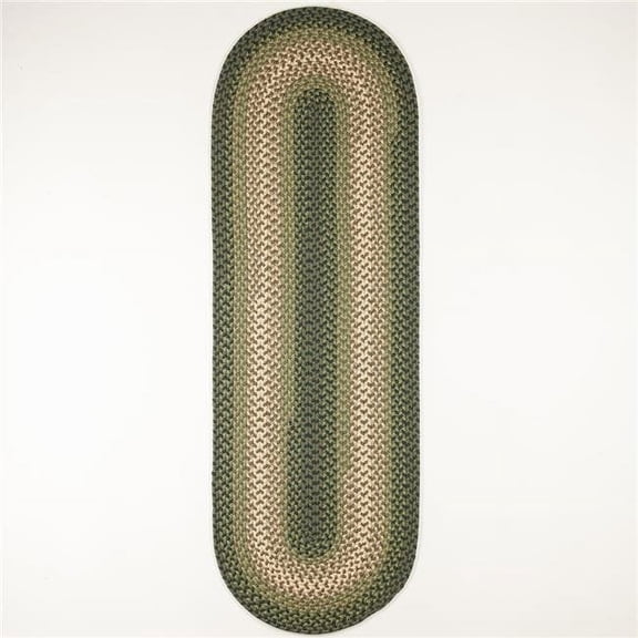Rhody Rug TR22R024X096 2 x 8 ft. Twin River Runner Rug, Green & Multi Color