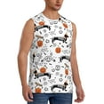 thumbnail image 2 of Uemuo Halloween Dachshund Pattern Men's Sleeveless T-Shirt,Muscle Athletic Tank Top, Moisture-wicking Quick-dry Breathable Classic Tee Top for Gym Run Outdoor Sports-Small, 2 of 8