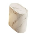 thumbnail image 2 of Papelera de baño que ahorra espacio con tapa tipo prensa y tapa sellada. Papelera de cocina. blanco, 2 of 9