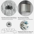 thumbnail image 5 of Designart 'Black and White Striped Under Tropical Leaf III' Modern Circle Metal Wall Art 11x11 - Disc of 11, 5 of 5
