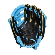 Wilson 2026 A500 10.5 Utility Youth Baseball Glove - Black/Cool Blue/Yellow, Right Hand Throw
