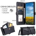 thumbnail image 2 of Dteck Crossbody Wallet Case for iPhone 16e,Magnetic Leather Card Slot Cash Pocket Case Shockproof Kickstand Full Body Protection Cover with Shoulder Strap/Wrist Strap,Black, 2 of 8