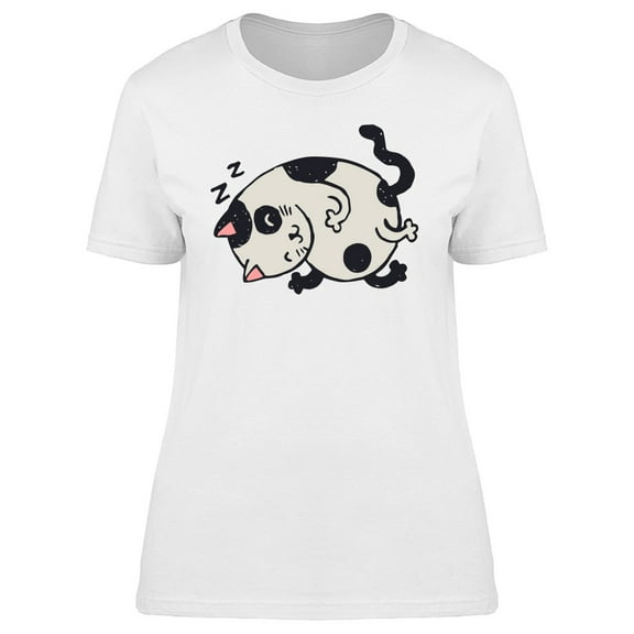 Cute Cat Sleeping Tee Women's -Image by Shutterstock