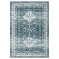 Geetinfly 9*12FT Area Rugs 1150Gsm 350Gsm Velvet Weight Pearl Velvet Washed Back Folding Printed Carpet Xxs-Persia-Jingyu Teal