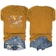 thumbnail image 4 of Camisetas de Verano de Mujer Pequeña Flor Impresa Cuello Redondo Manga Corta Superior, Verano Superior de las Mujeres, 4 of 8