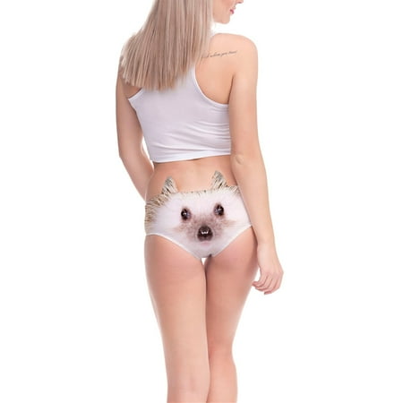 

WZHKSN Womens 3D Animal Panties Beige Breathable Briefs 1-Pack