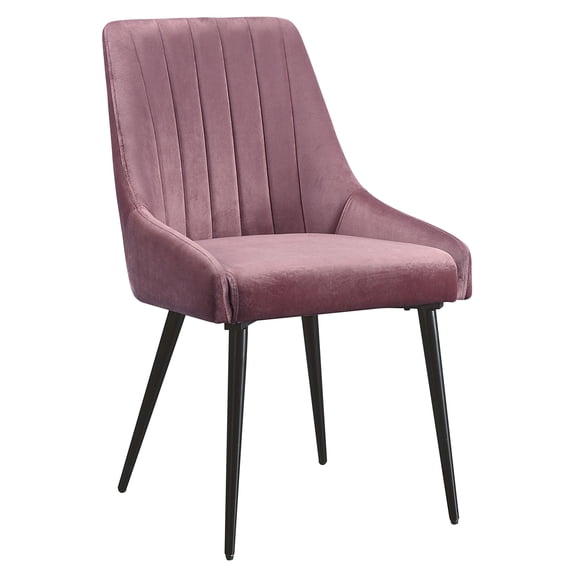 ACME Caspian Side Chair in Pink and Black (Set of 2)