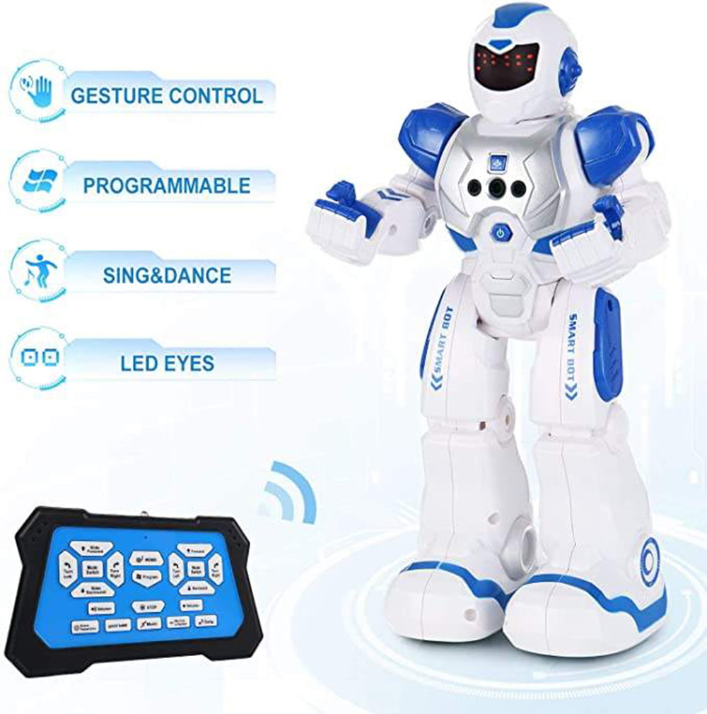 1pc Intelligent Programmable Robot With Infrared Controller Toys, Dancing,  Singing, Led Eyes, Gesture Sensing Robot Kit, Christmas, Halloween, Thanksg
