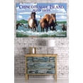 thumbnail image 3 of Chincoteague Island, Virginia, Pony Swim (Horizontal) (36x54 Giclee Gallery Art Print, Vivid Textured Wall Decor), 3 of 3