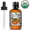 Mayan's Secret Organic Natural Moisturizer Almond Oil For Hair, Skin & Nails - Cold Pressed, Hexane Free, Unrefined Sweet - 4fl oz